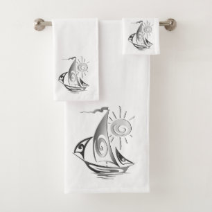 Lazy Day Sailing Bath Towel Set
