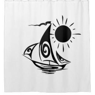 Lazy Day Sailing Shower Curtain