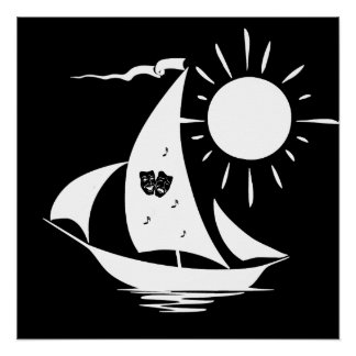 Lazy Day Sailing Theatre Sailboat Poster