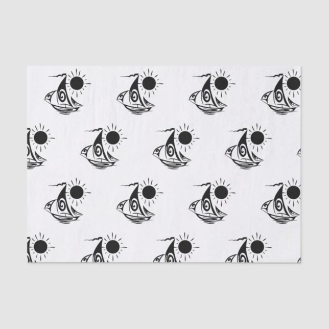 Lazy Day Sailing Tissue Paper (Front)