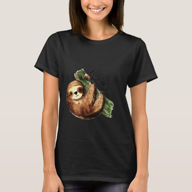 Lazy Day Sloth 107 T-Shirt (Front)