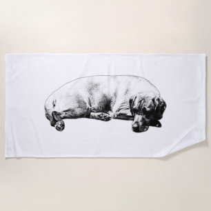 Lazy Days Resting Dog Towel