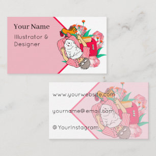 Lazy Days, Roller Skates, and Chubby Pups Business Card