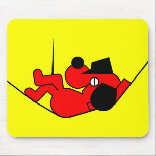 Lazy Dog - red Mouse Pad