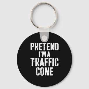 Lazy Easy Halloween Costume Pretend I'm A Traffic  Key Ring