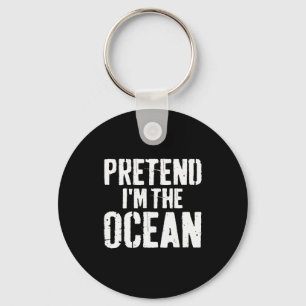 Lazy Easy Halloween Costume Pretend I'm The Ocean  Key Ring
