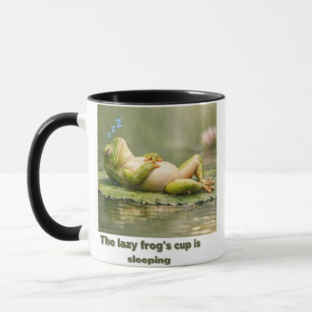 Lazy Frog Mug – Do Nothing Frog Mode Funny Coffee  (Left)