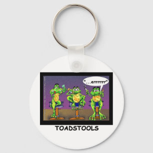 Lazy Frogs aka Toadstools Funny Gifts & Tees Key Ring