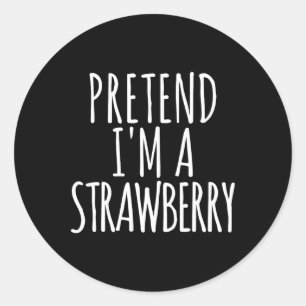 Lazy Fun Easy Halloween Costume Pretend I'm A Stra Classic Round Sticker