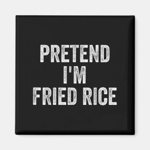 Lazy Halloween Costume Shirt Pretend Fried Rice Magnet