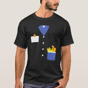 Lazy Halloween Custodian Costume Janitor Suit Clea T-Shirt