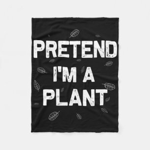 Lazy Halloween Pretend I'm A Plant Fleece Blanket