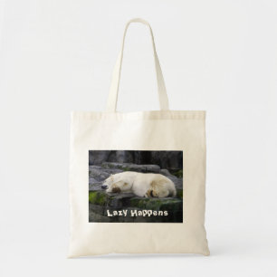 Lazy Happens Polar Bear Tote Bag