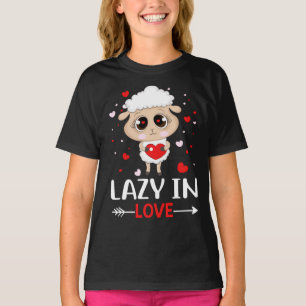 Lazy in Love Sheep for Valentine's Day Singles T-Shirt