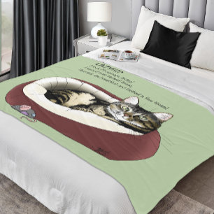 Lazy Kitty Fleece Blanket