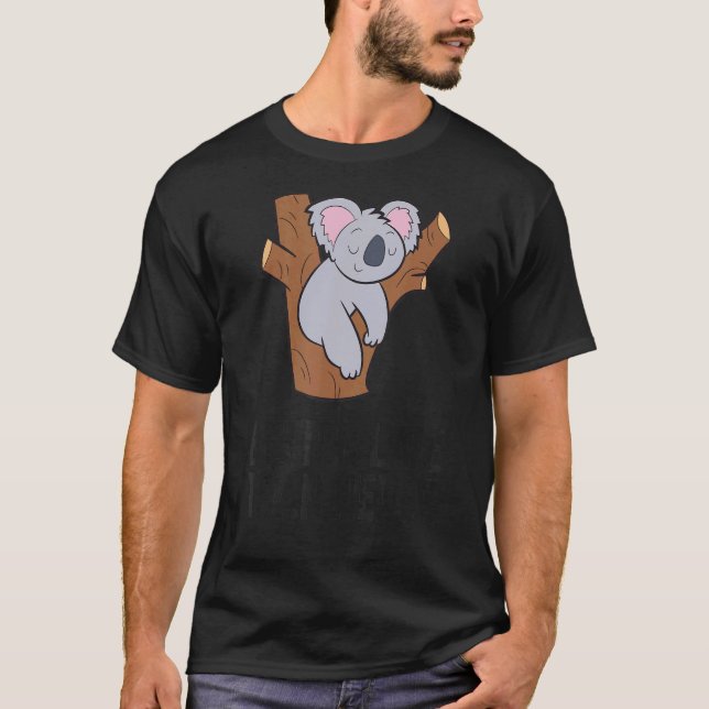 Lazy Koala Tardy Better Late Than Never Koala T-Shirt (Front)