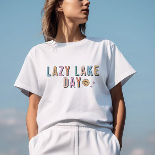 Lazy Lake Day Graphic T-Shirt