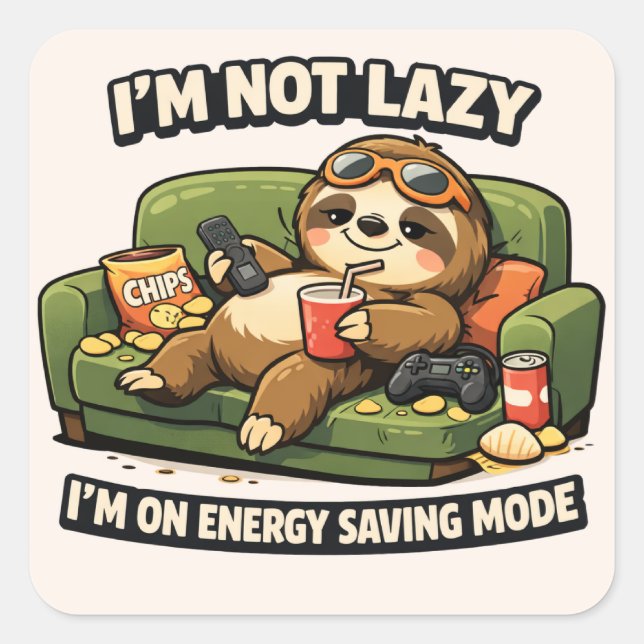 Lazy Level: Expert Square Sticker (Front)