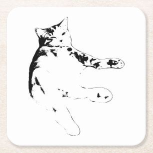 Lazy Lounge Square Paper Coaster