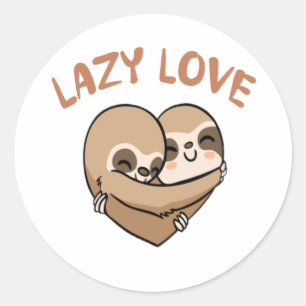 Lazy Love Classic Round Sticker