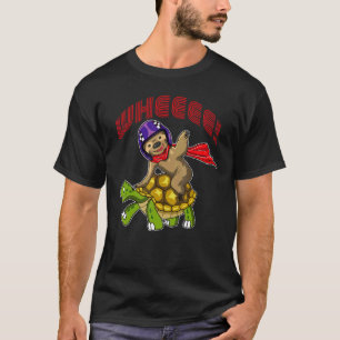 lazy lover sloth turtle cute for animals lover T-Shirt