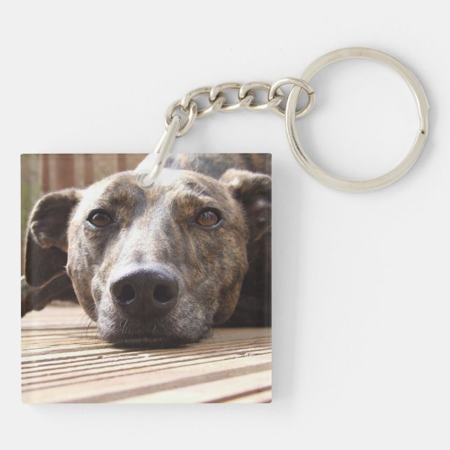 Lazy Lurcher Key Ring (Back)