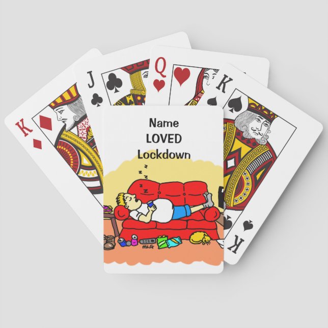 Lazy Man Loves Lockdown Playing Cards (Back)
