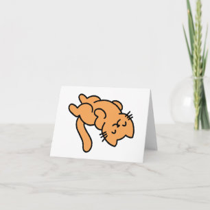 Lazy Orange Cat BLANK  Card