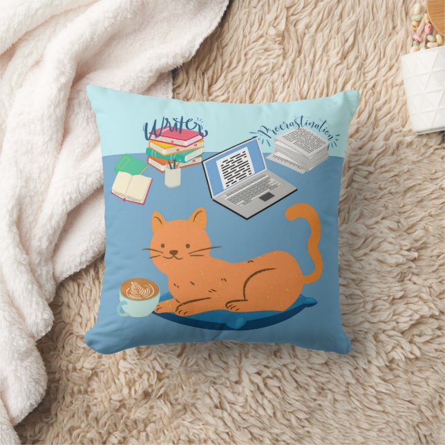 Lazy Orange Cat Cushion (Blanket)