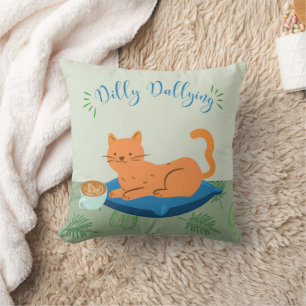 Lazy Orange Cat Cushion