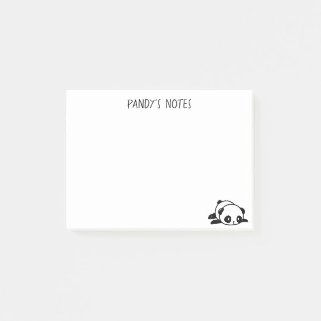 Lazy Panda Bear Post-it® Notes 4 x 3 (Front)