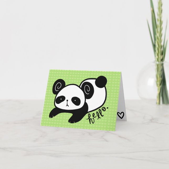 lazy panda blank notecards (Front)