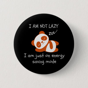 Lazy Panda Funny 6 Cm Round Badge