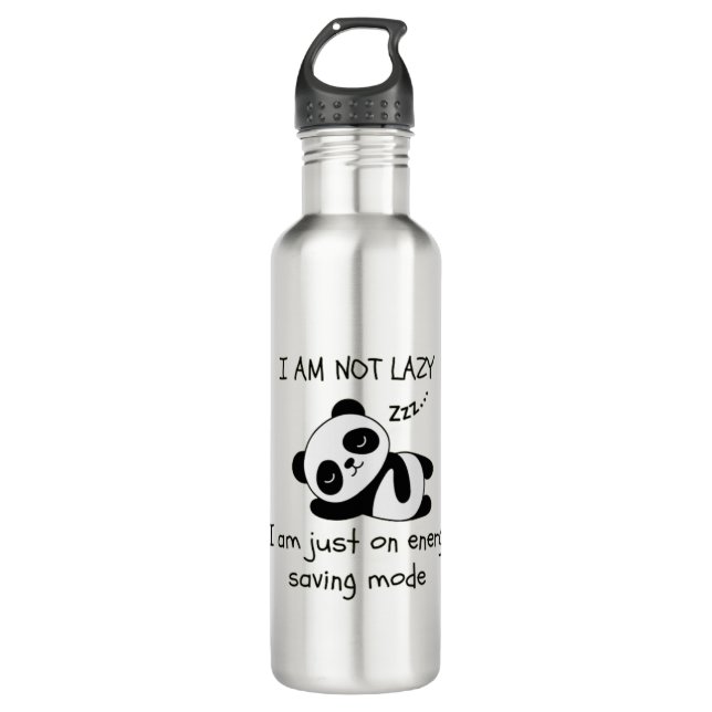 lazy panda funny 710 ml water bottle (Front)