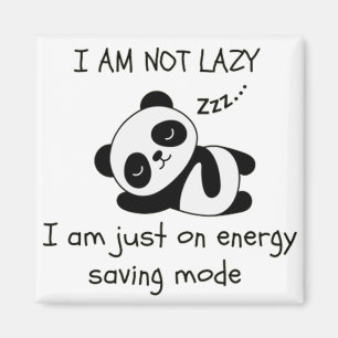 lazy panda funny magnet