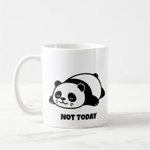 Lazy Panda Not Today Cute Funny Relaxed Mood Coffee Mug