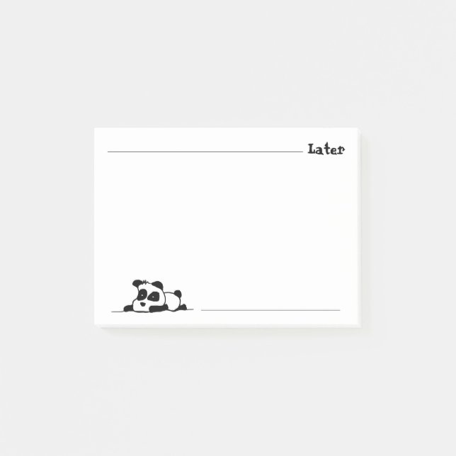 Lazy panda post-it notes (Front)