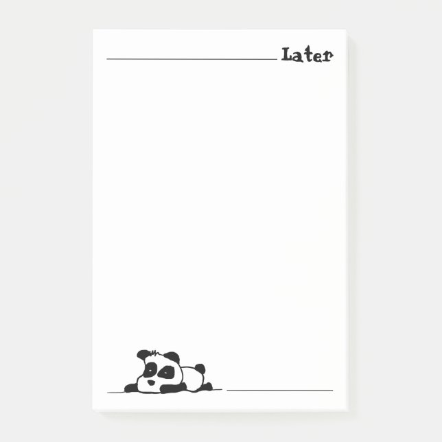 Lazy panda post-it notes (Front)