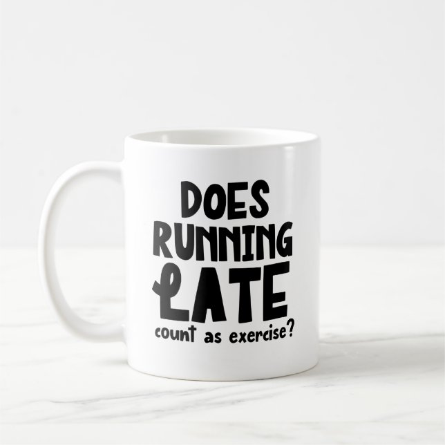 Lazy Person's Exercise Coffee Mug (Left)