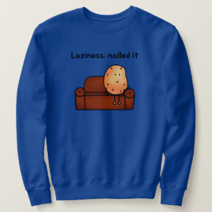 Lazy Potato Funny Cartoon Design Sweatshirt