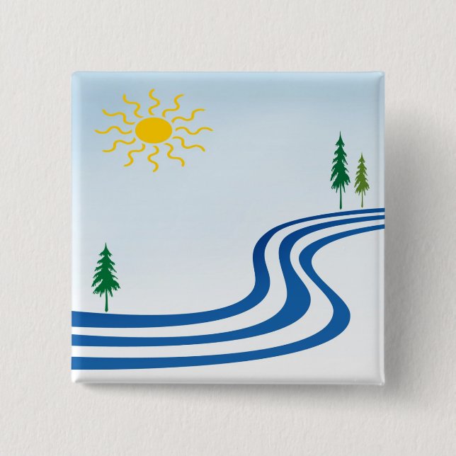 Lazy River 15 Cm Square Badge (Front)