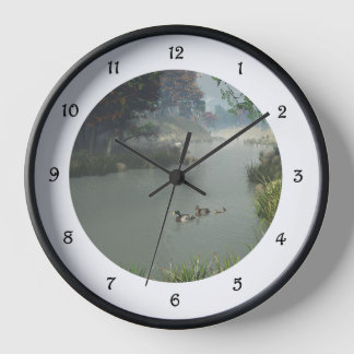 Lazy River Round Clock