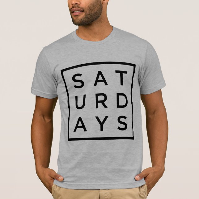 lazy saturday square type tee (Front)