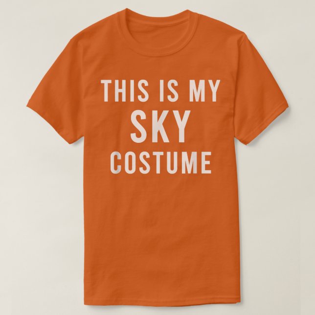 Lazy Sky Costume Funny Trick Treat Spooky Masks  T-Shirt (Design Front)