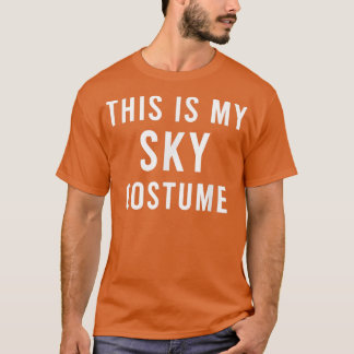 Lazy Sky Costume Funny Trick Treat Spooky Masks  T-Shirt