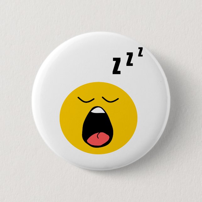 Lazy sleeping 6 cm round badge (Front)