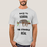 Lazy Sleeping Sloth Back to School