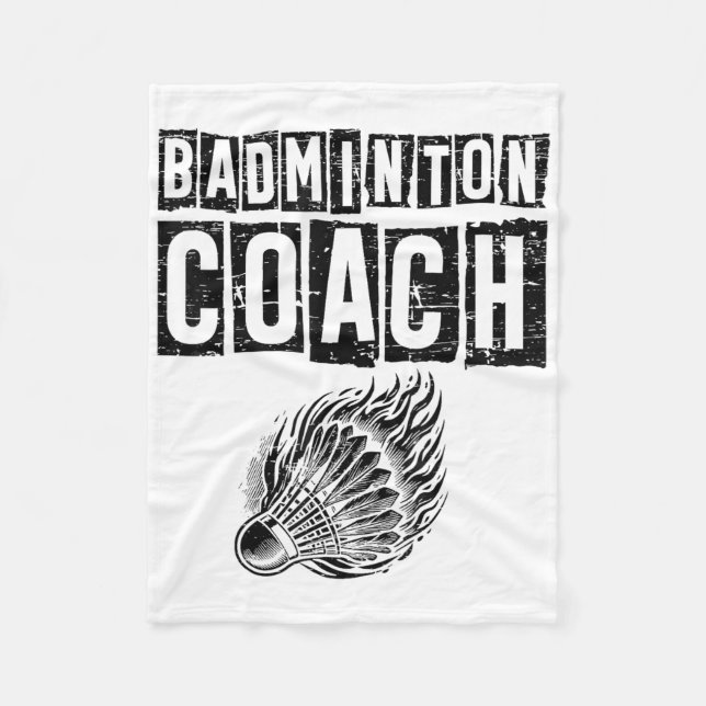 Lazy Sloth Badminton Player Shuttle  Fleece Blanket (Front)