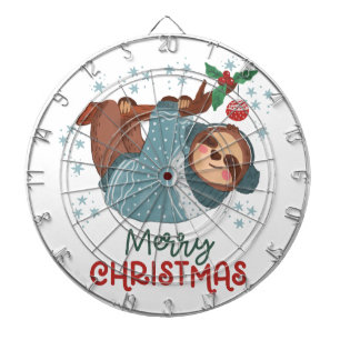 Lazy Sloth Christmas  Dartboard