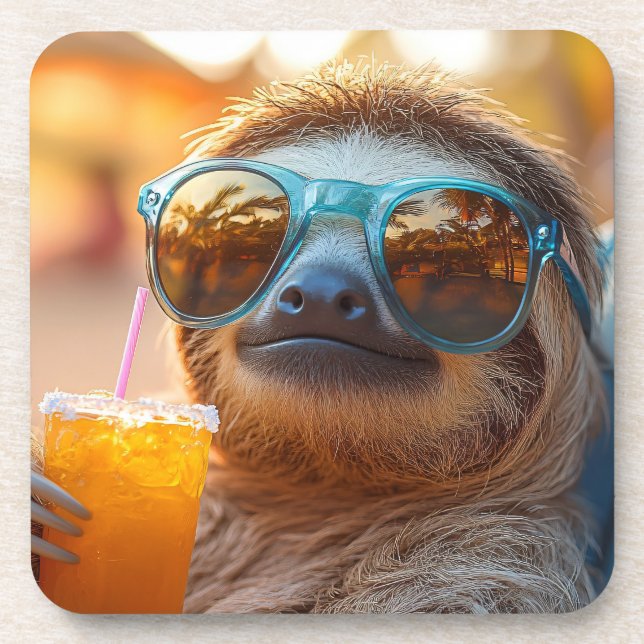 Lazy Sloth Coaster (Front)